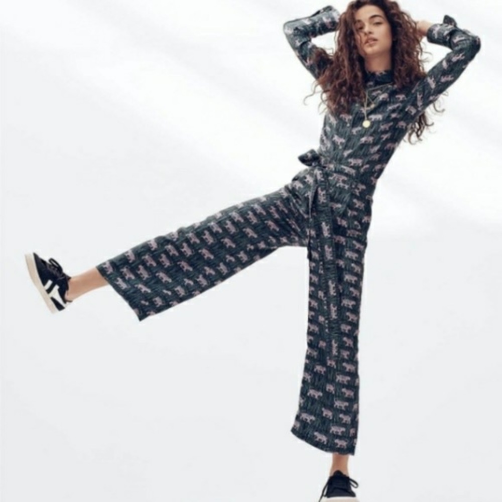 J. Crew Silk Tiger Blouse and Pants